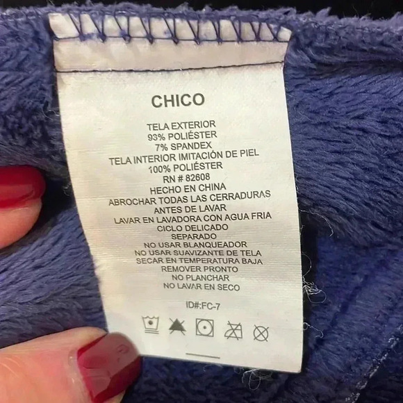 Free Country Women’s Small Purple Full Zip Fleece Lined Hooded Jacket - Picture 9 of 11